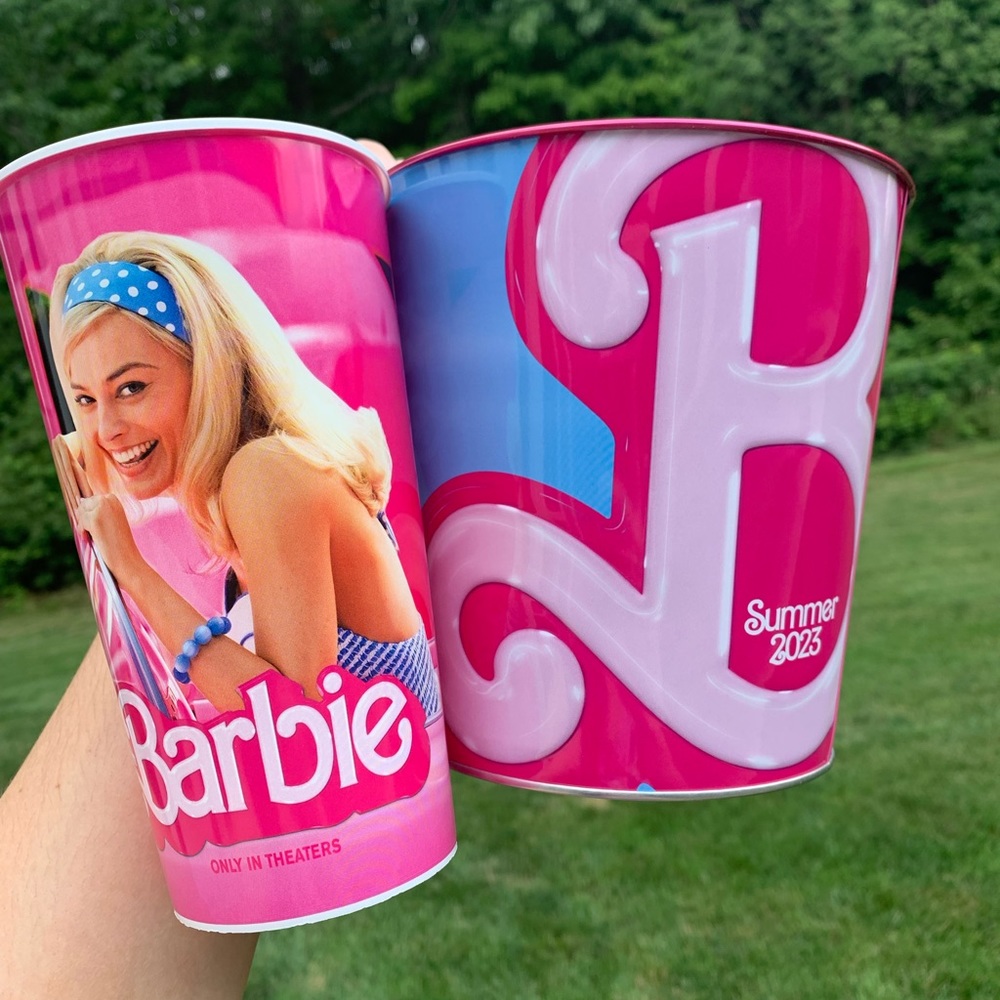 Barbie Cinemark Cup & Poocorn Tin